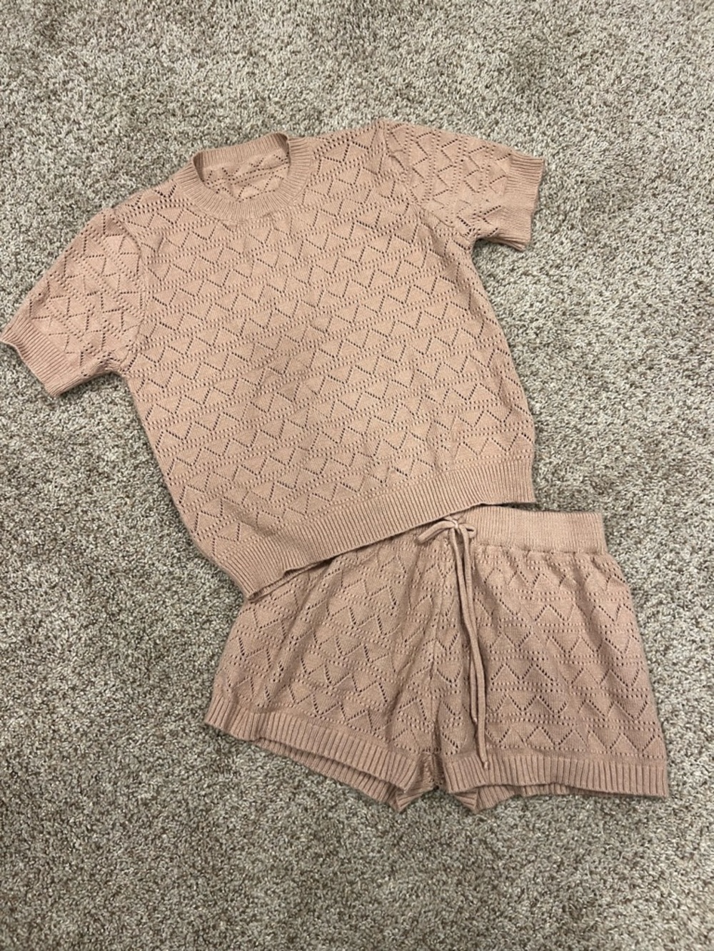 Knit Shorts and T-Shit Set